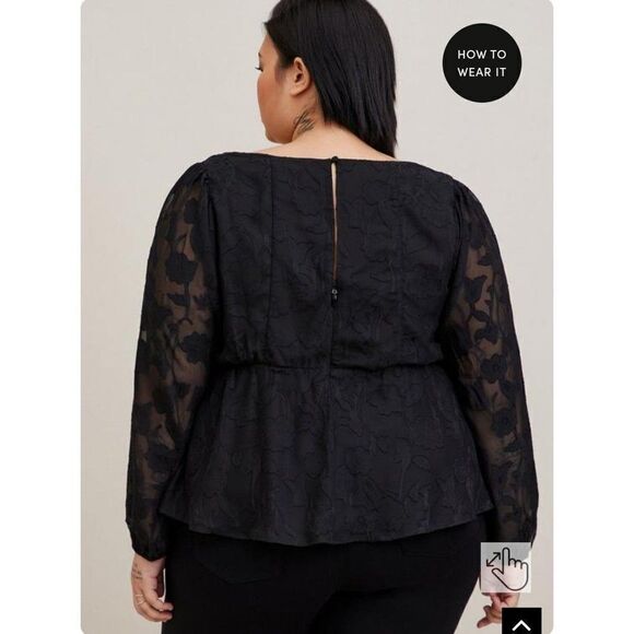 Torrid Babydoll Lace Top Size 3X - Picture 2 of 3